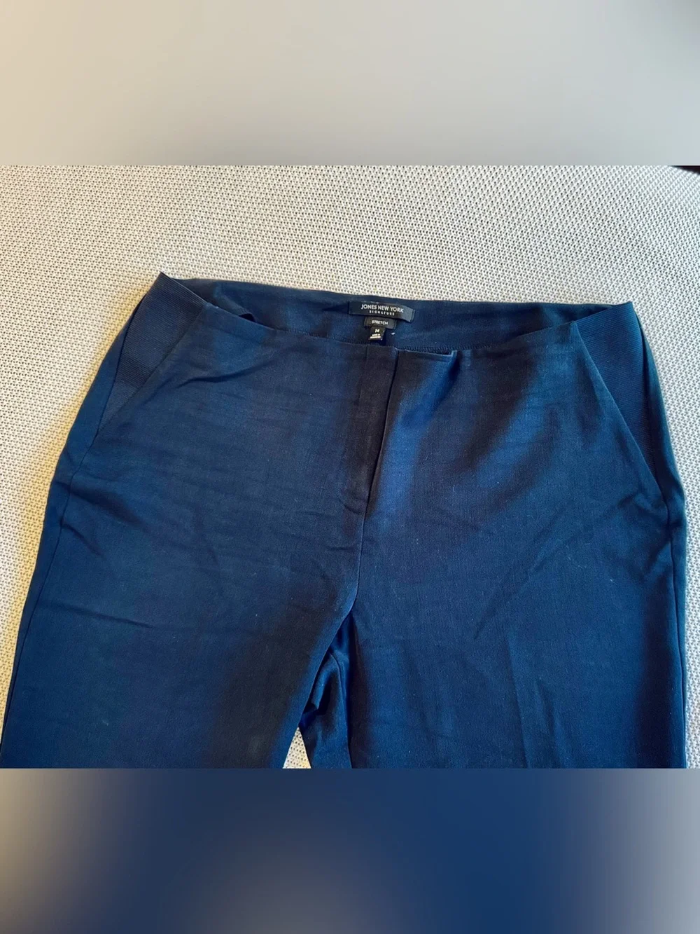 JONES NEW YORK Navy Blue Stretch Trousers Dress Pants — #164 LHP